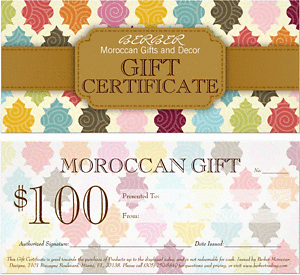 Moroccan Gift Certificate